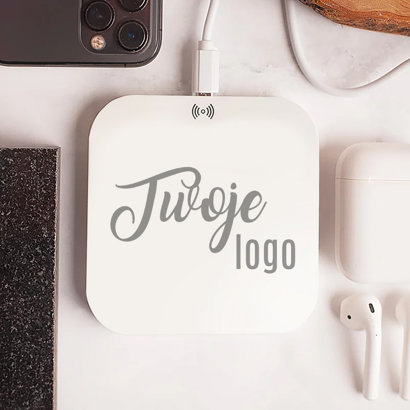 Reklamowe ładowarki indukcyjne. Personalizowane akcesoria firmowe.