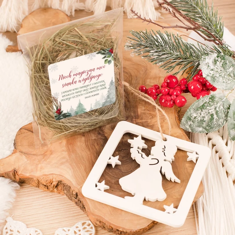 Sianko z zawieszką choinkową.