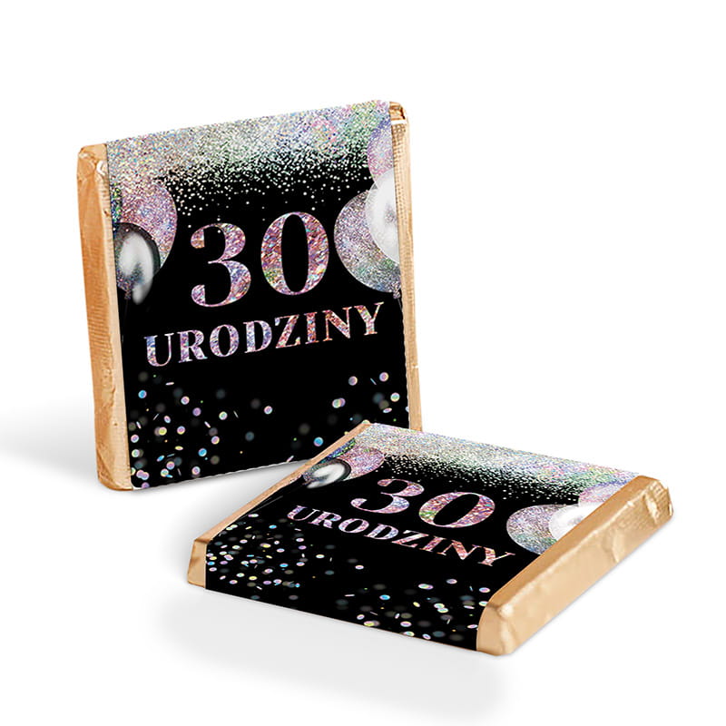 Czekoladki na 30 urodziny. Podziękowanie dla gości. Upominek dla gości. Czekoladki dla gości.