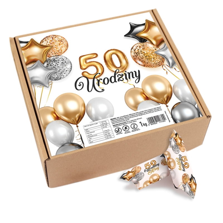 Zestaw urodzinowych krówek z personalizacją.