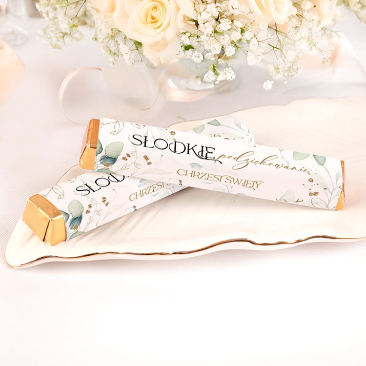 Czekoladki exclusive podziękowanie na Chrzest Święty.