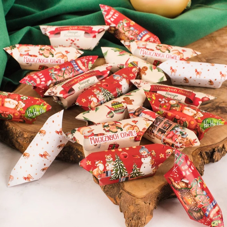 Krówki ze świątecznymi wzorami.