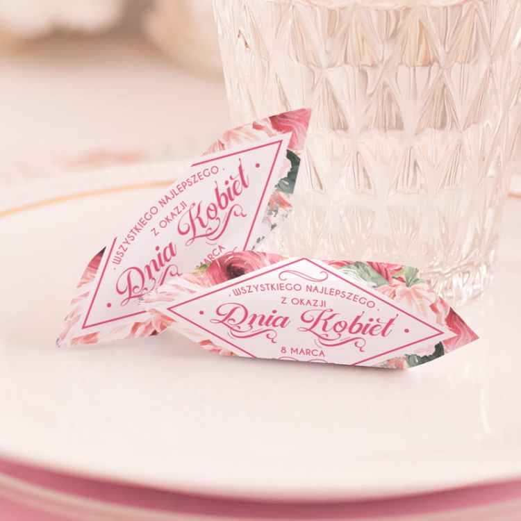 Krówka w papierku z dedykacją na Dzień Kobiet