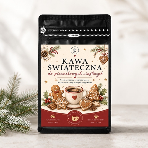 Świąteczna kawa w eleganckim opakowaniu to idealny upominek dla pracowników, klientów i współpracowników.