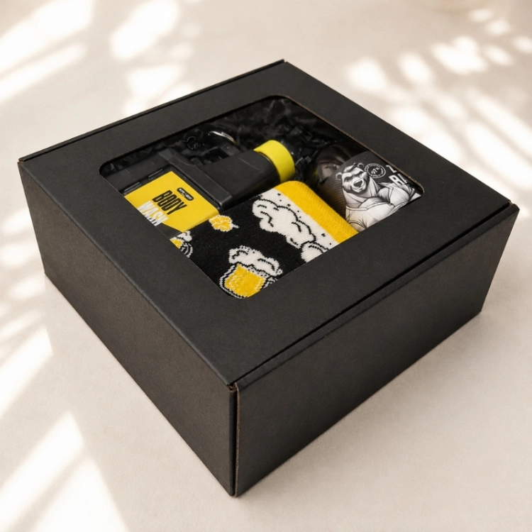 Elegancki box prezentowy dla majsterkowicza z praktycznymi dodatkami.