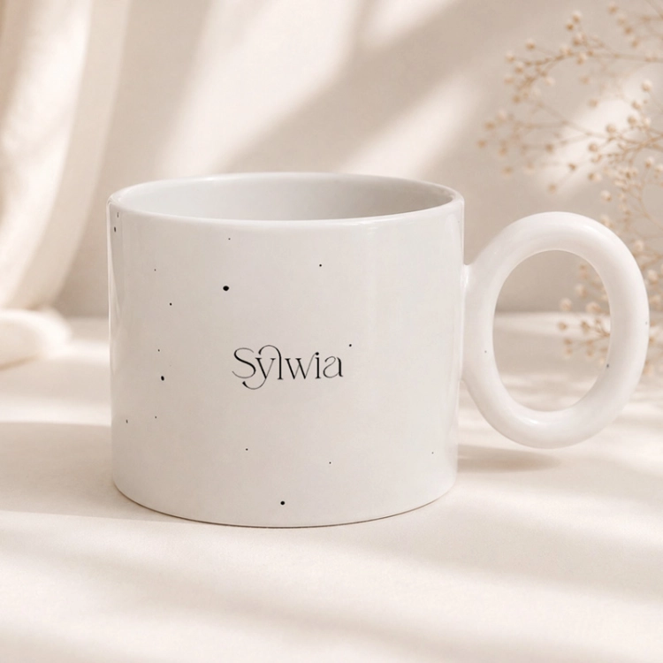 Personalizowany kubek ceramiczny to wyjątkowy element kobiecego zestawu prezentowego.