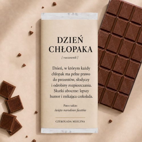 Czekolada na Dzień Chłopaka słodki prezent dla chłopaka