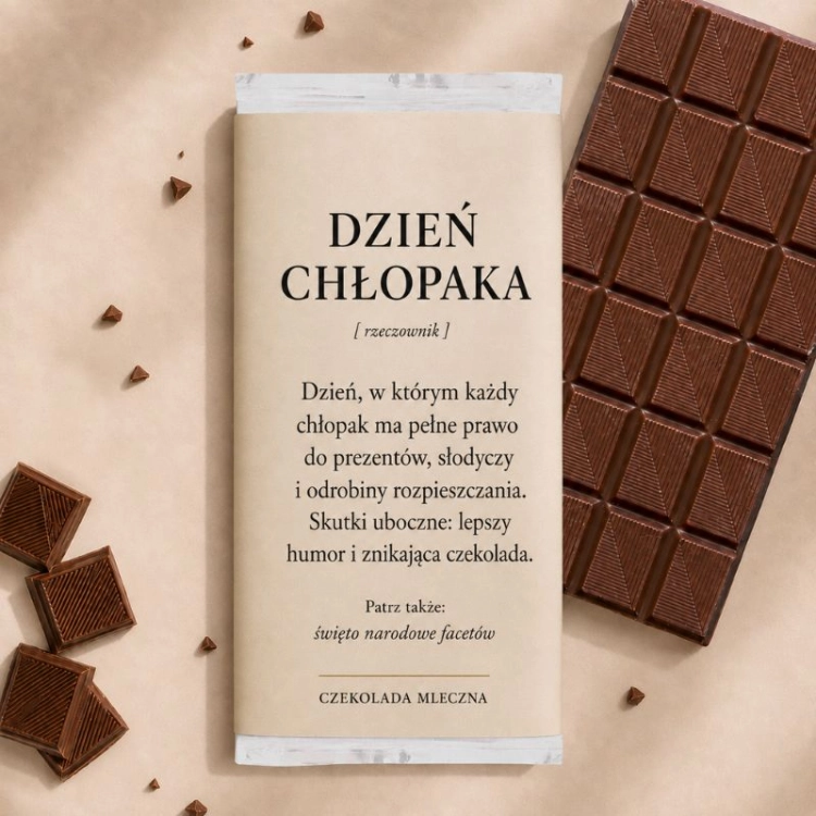 Czekolada na Dzień Chłopaka słodki prezent dla chłopaka