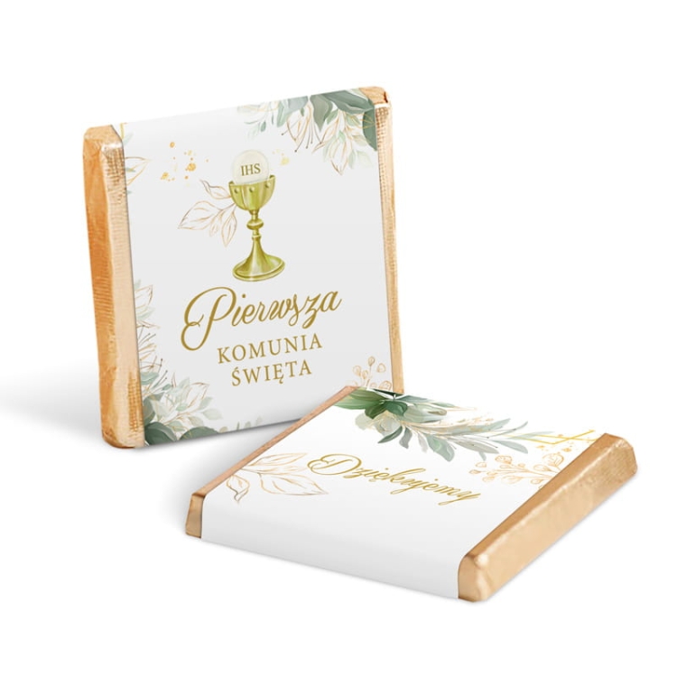 Słodycze z okazji Pierwszej Komunii Świętej. Zestawy czekoladek na większe przyjęcia.