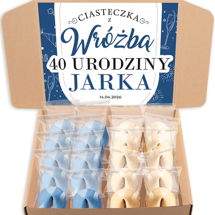 Ciasteczka z wróżbą na urodziny. Słodki prezent na okrągłe urodziny.