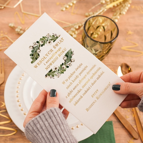 Personalizowany opłatek z życzeniami. Opłatek wigilijny z życzeniami