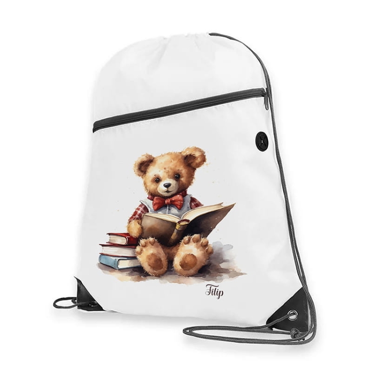 Personalizowany worek na plecy dla dziecka.