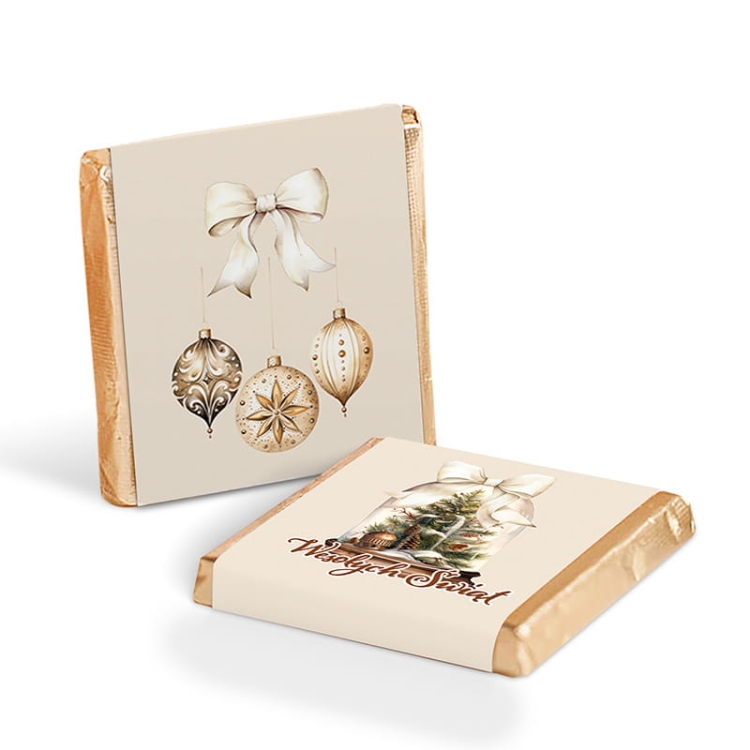 Wigilijne czekoladki na poczęstunek na wigilię firmową.